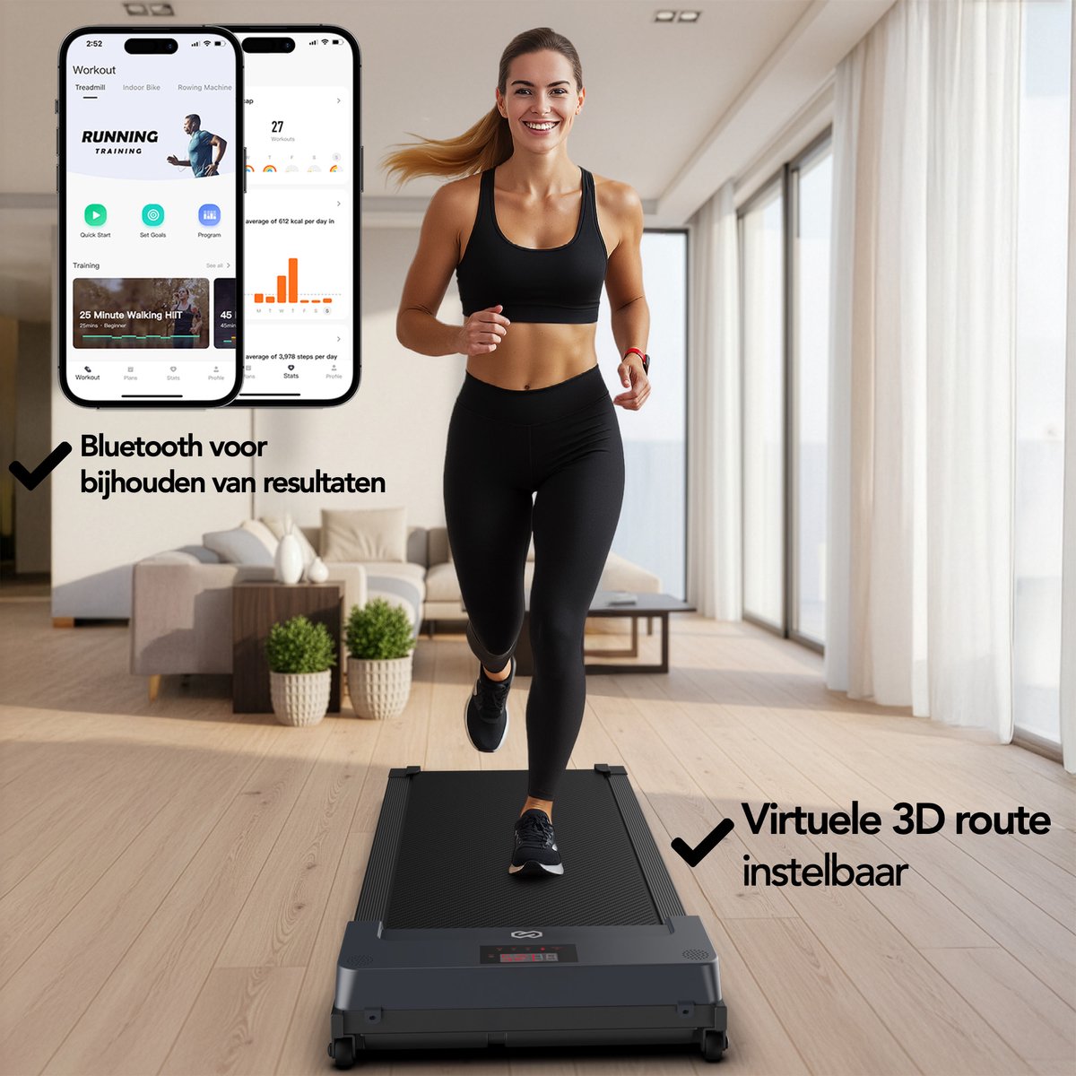 Infinity Goods Loopband Walking Pad antraciet thumbnail 6
