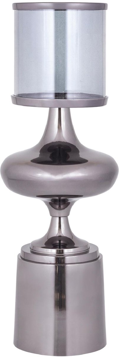 PTMD Windlicht Uvira - Zwart - 20x20x56cm