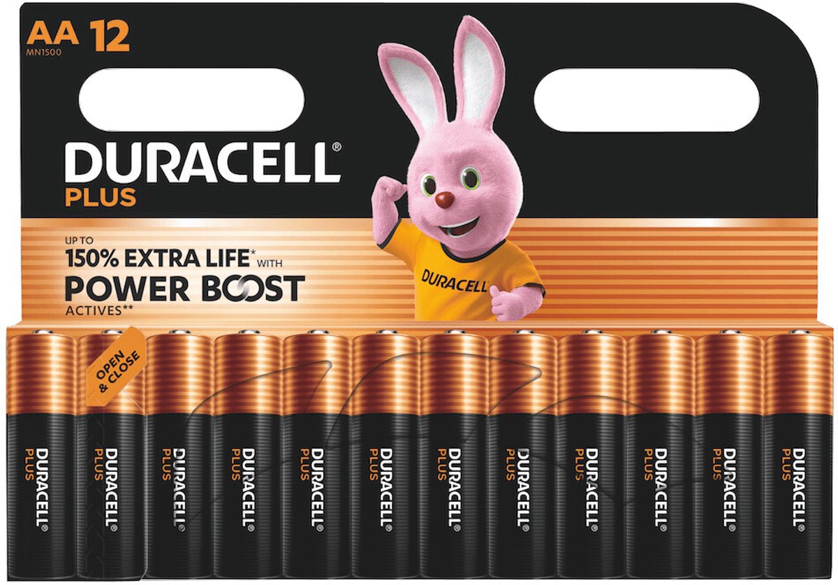 Duracell Alkaline Batterijen Plus 120 AA - 12 stuks