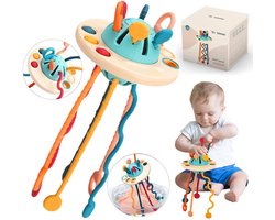 foto van Kraftverdia - Montessori Speelgoed vanaf Baby 1 2 3 4 jaar - Educatief speelgoed voor baby's - Kinderspeelgoed Onderweg - Baby Speelgoed 6 7 8 9 10 Maanden - Ophangbaar - Baby-bijtspeeltjes - Baby sensorisch speelgoed