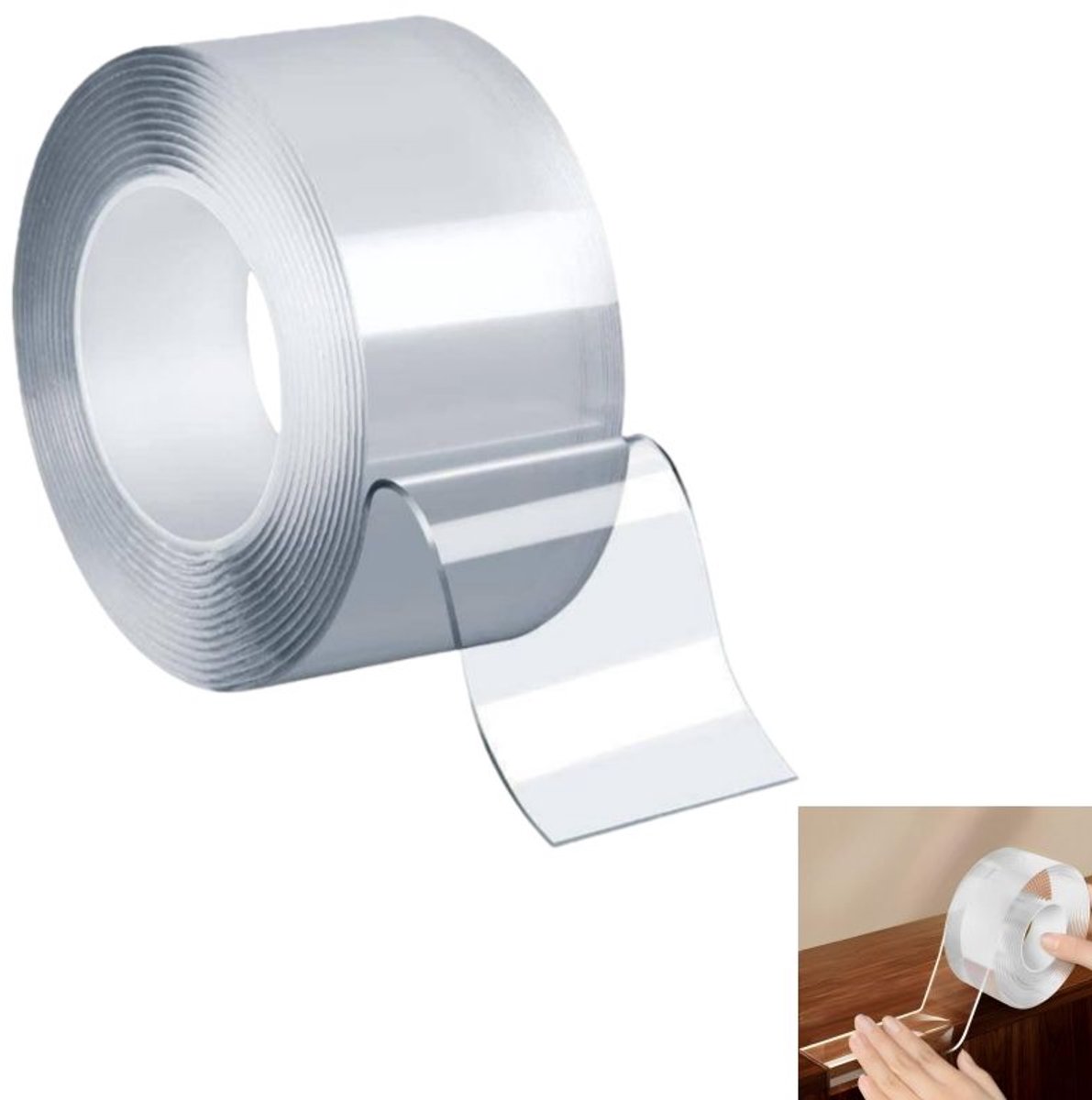 1 stuk - rand beschermer voor meubels - hoekbeschermer voor snijden - transparante zelfklevende meubelbeschermer - voor tafelranden, hoeken, kasten en laden - waterbestendig - 1 mm dik -5cm*3m