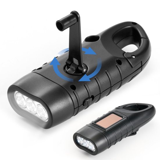 Draagbare LED-zaklamp Handcrank Dynamo-zaklamp Lantaarn Multifunctioneel Zonne-energie Oplaadbaar kopen vanaf een prijs van 11