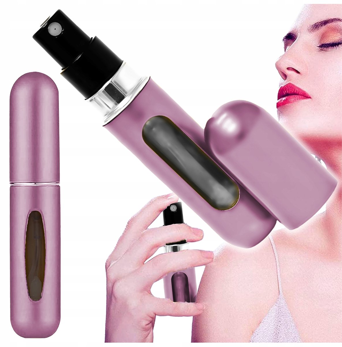 Reisverstuiver Parfum Flesje 6ml - Compact & Hervulbaar - Mat Roze