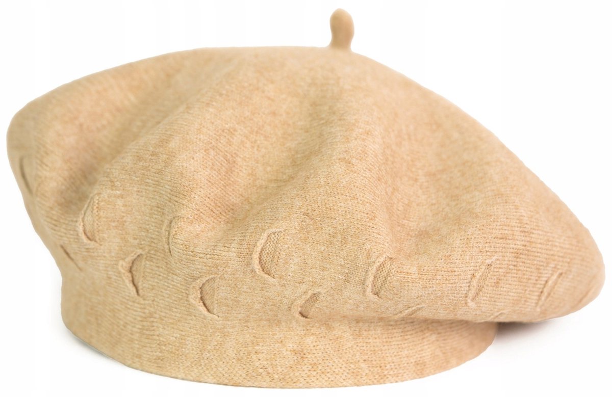 Zachte Dames Beret Milla - Klassiek, Elegant & Warm Licht Beige