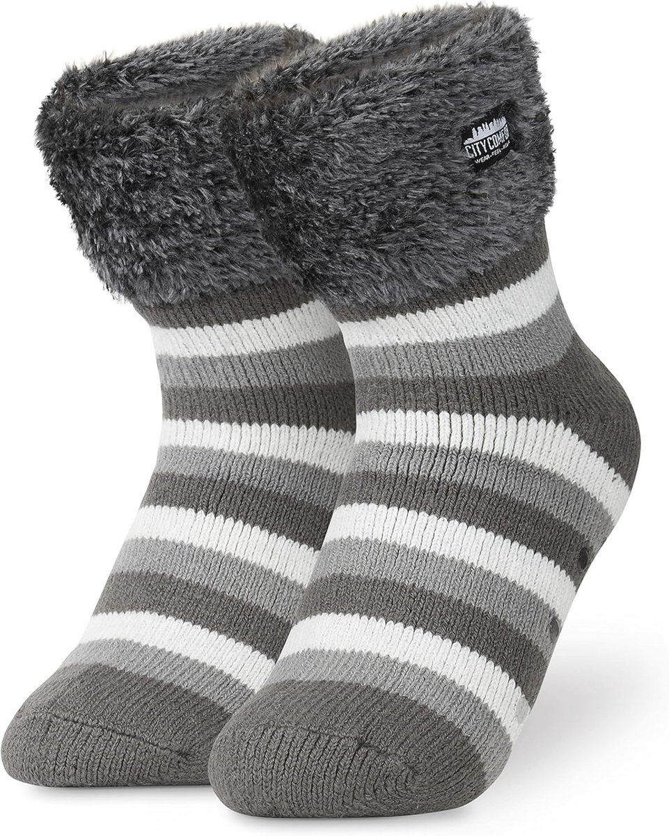 Fluffy Slippersokken voor Dames en Tieners - Warme Fleece, Antislip, Éénmaat, Loungewear, Perfect als Cadeau