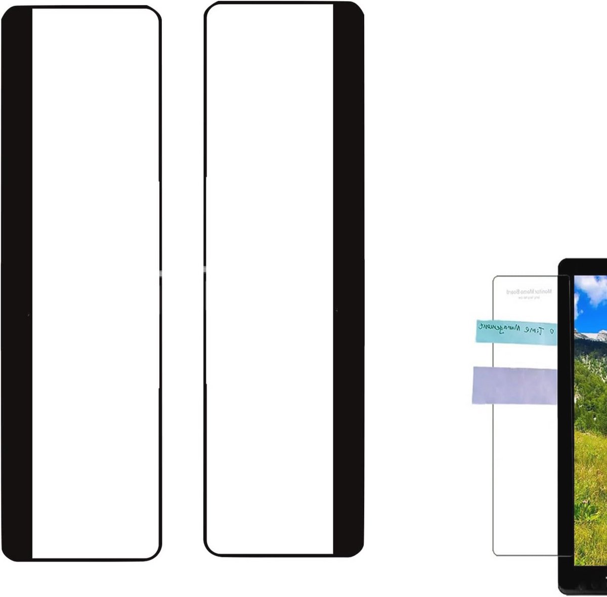 Transparant Acryl Computermonitor Memobord - 2 Stuks - Eenvoudig te Bevestigen
