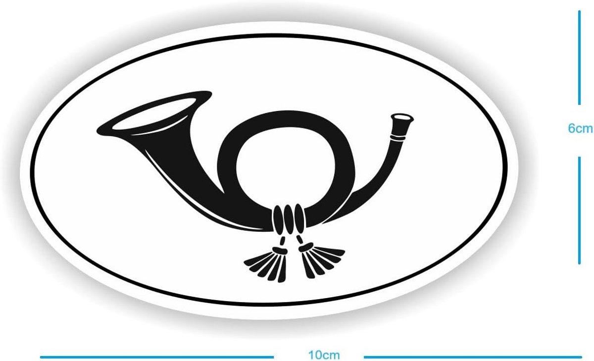 Posthorn Sticker voor Brievenbussen - 15 cm