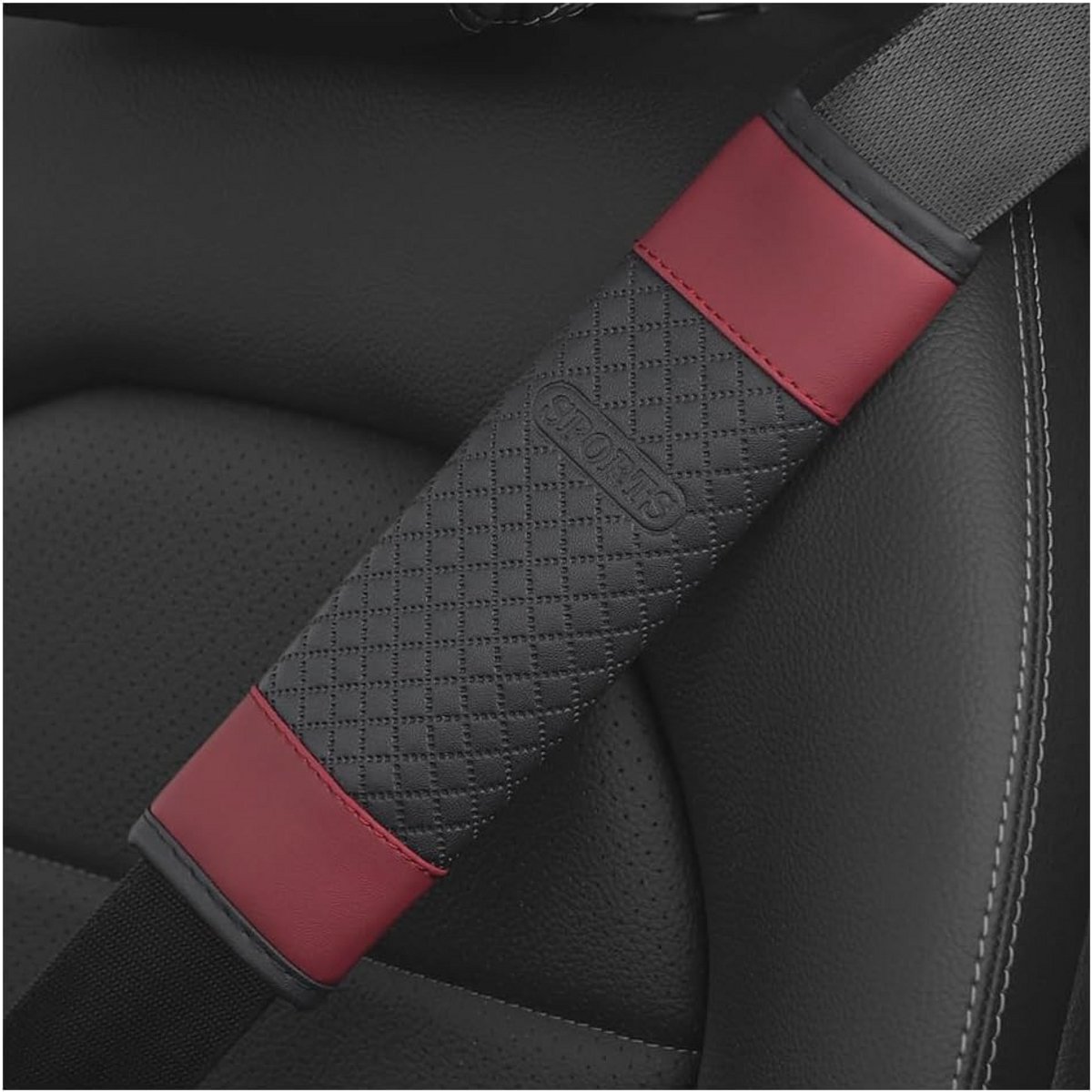 Zachte Autogordel Schouderpads 2 Pcs - Comfortabele Stoelgordel Covers voor Auto, Truck en SUV (Grijs)