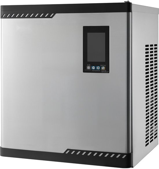Commerciële ijsblokjesmachine - Hoofdeenheid - 136 kg/dag Capaciteit - RVS Behuizing - Slim Bedieningspaneel - Zelfreinigend - Instelbare Ijsdikte - Zonder Opslagbak van Merkloos — afbeelding 3