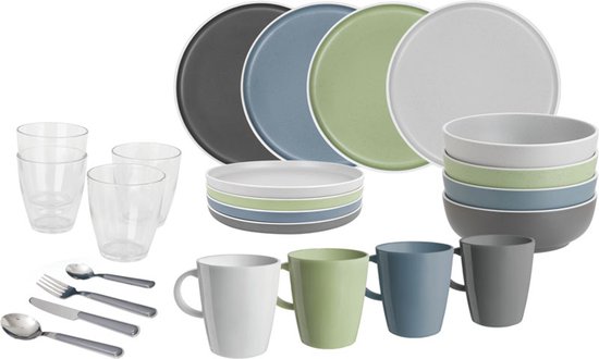 Brunner - Camping Serviesset - Dolomit - All Inclusive - 36 delig - Melamine - Vaatwasserbestendig - BPA-vrij — afbeelding 2