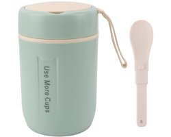 Récipient isotherme en acier inoxydable 500 ml - Thermos étanche - Gobelet isotherme portable pour les Bébé en route (vert)