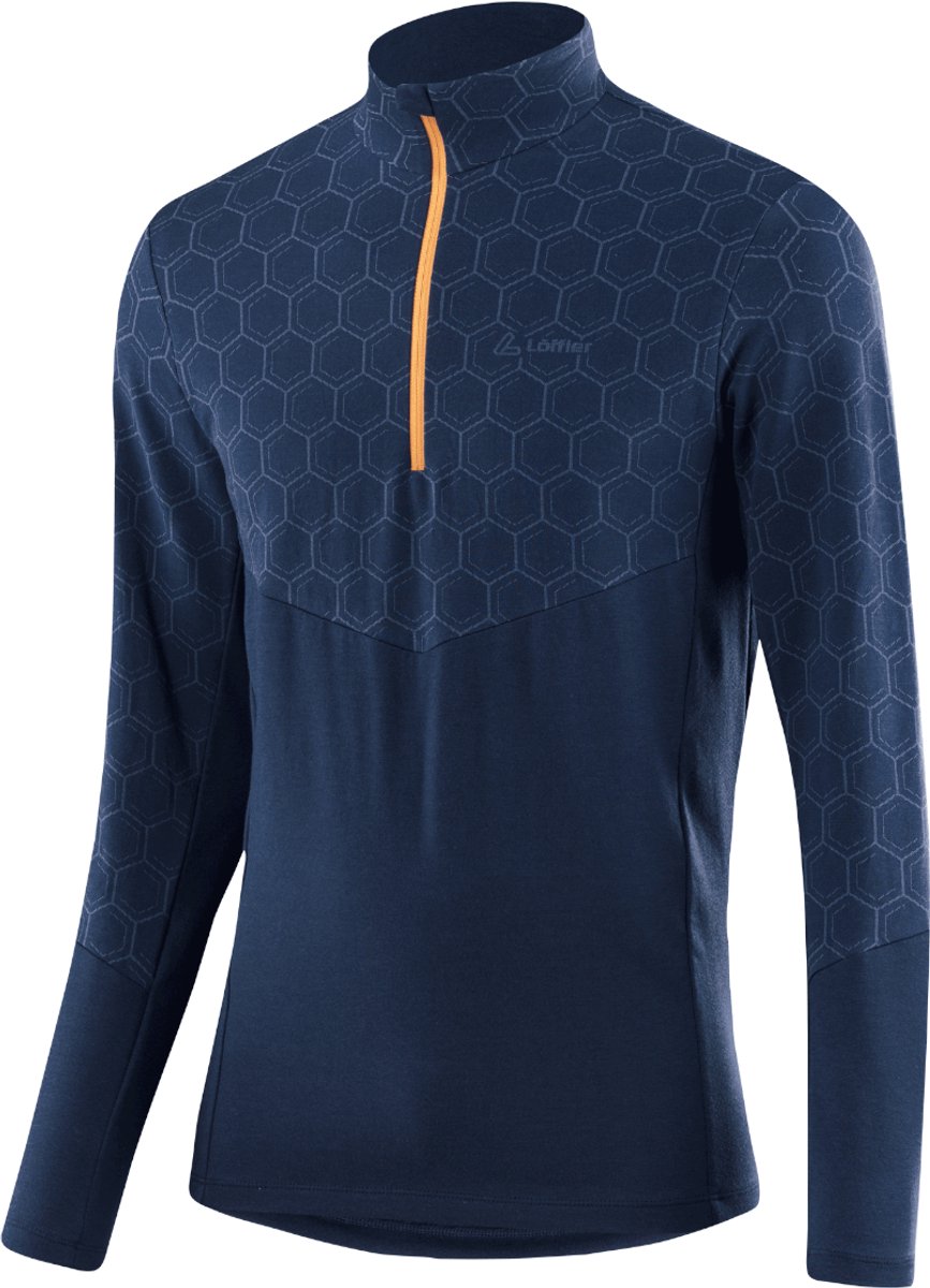 Loeffler shirt voor heren lange mouwen M Midlayer Hywa Bruce Transtex® Donker Blauw