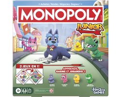 Monopoly Junior-bordspel - 2 spellen in 1 - Fransie Editie