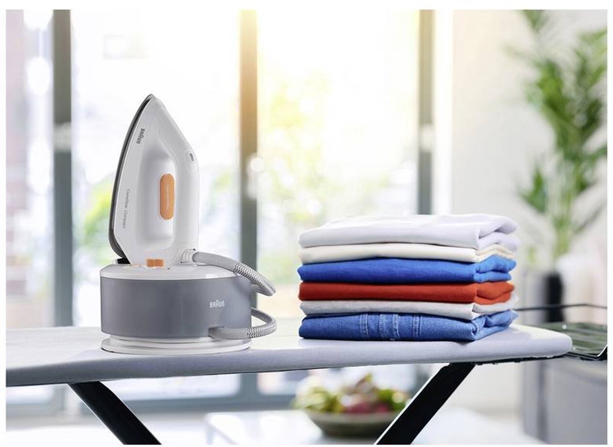 Braun CareStyle Compact IS2132WH - Stoomgenerator - EloxalPlus strijkzool - 5.5 bar - 2400 W - Wit — afbeelding 4