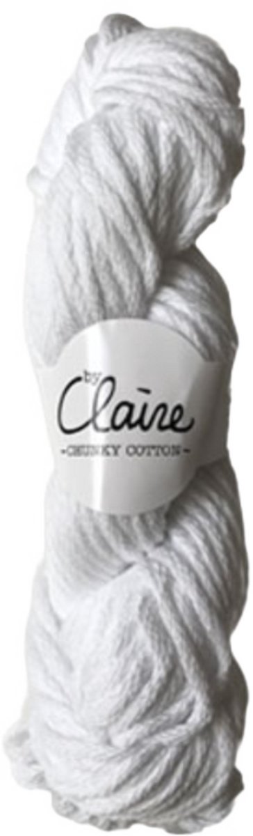 byClaire chunky cotton 001 white - Haakgaren / Breigaren