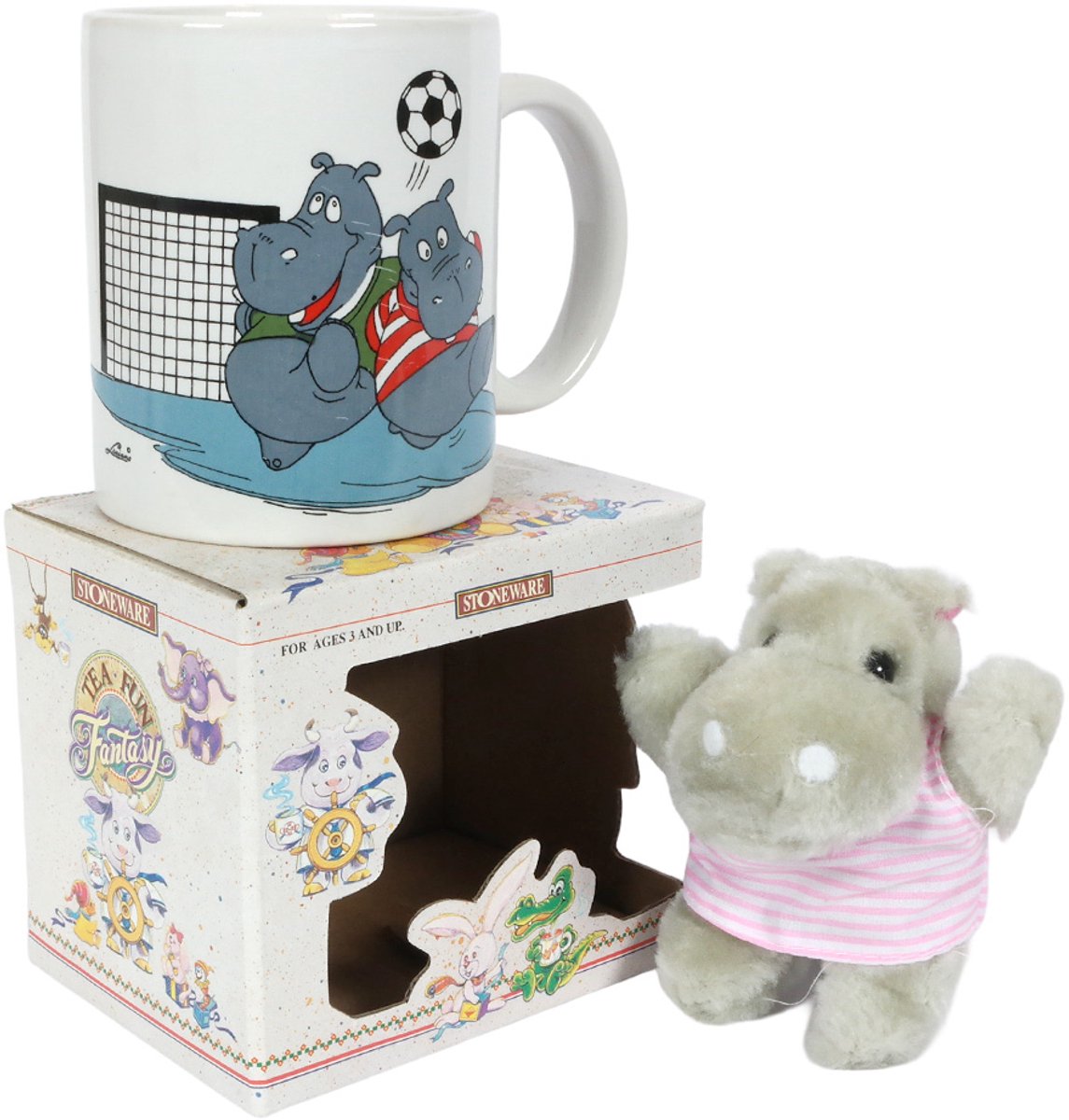 PIA Soft Toys - Nijlpaard mok met pluche - 10 cm