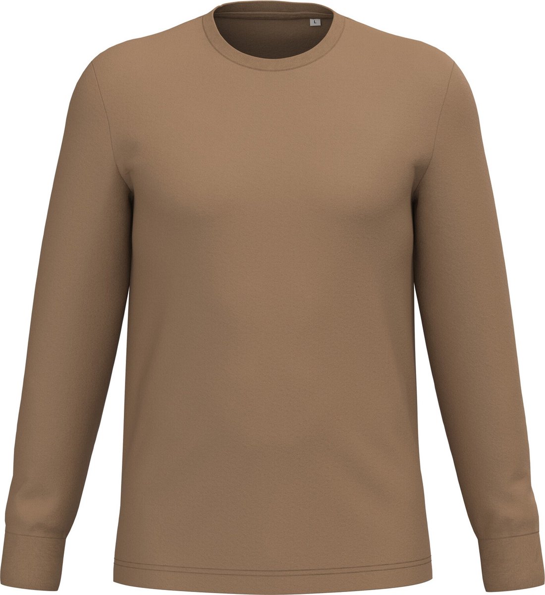 Native Spirit Ecologisch uniseks T-shirt met lange mouwen NS333 - Dark camel - XL