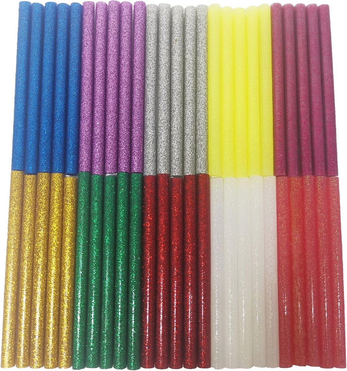 Lijmpisten van 100 x 7 mm - Meerkleurige Lijmpistolen voor Lijmpistool, Verpakking van 50 Stuks