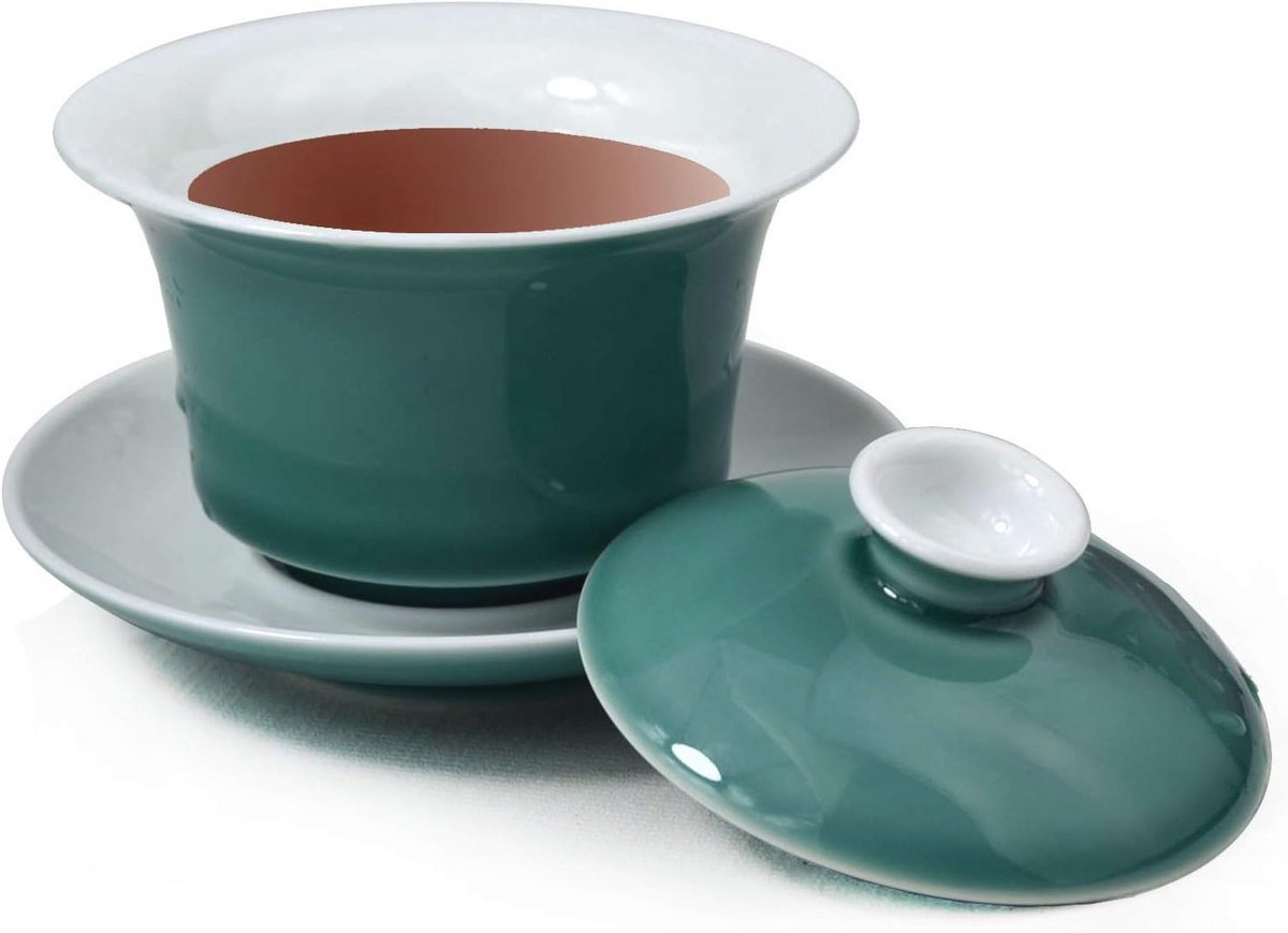 Gaiwan Theekopje 150ml Wit Porselein - Traditioneel Chinese Theeservies Set