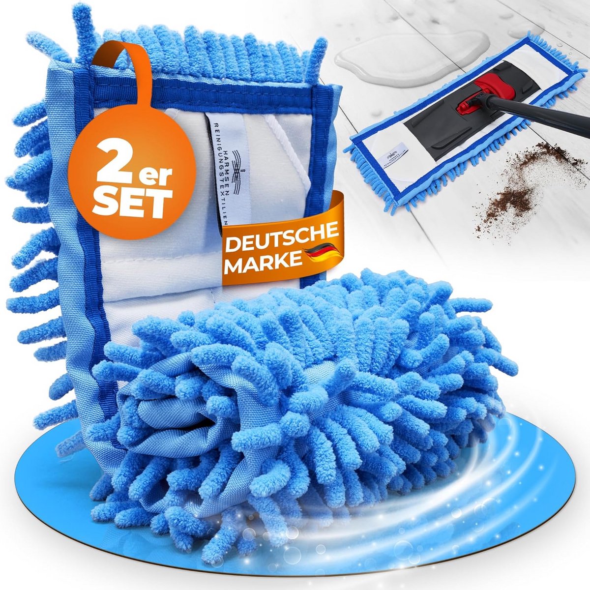 Dweilmop Overtrek 50 cm - 2 Stuks voor Professioneel Gebruik
