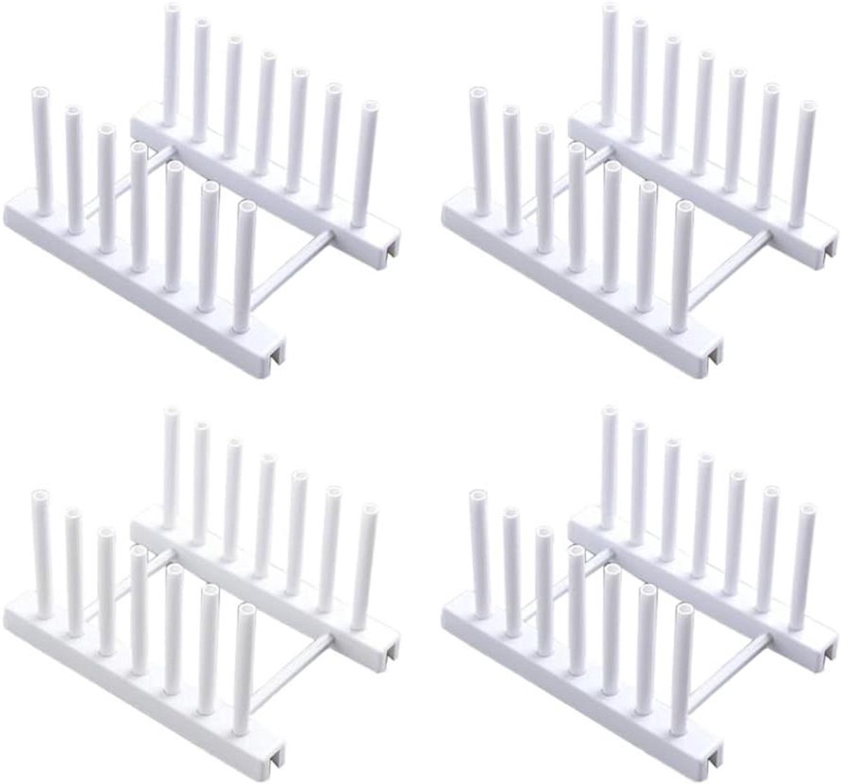 Allecta - Set van 4 snijplank-organizers voor kast en werkblad - Keuken opberger - Bordenrek.