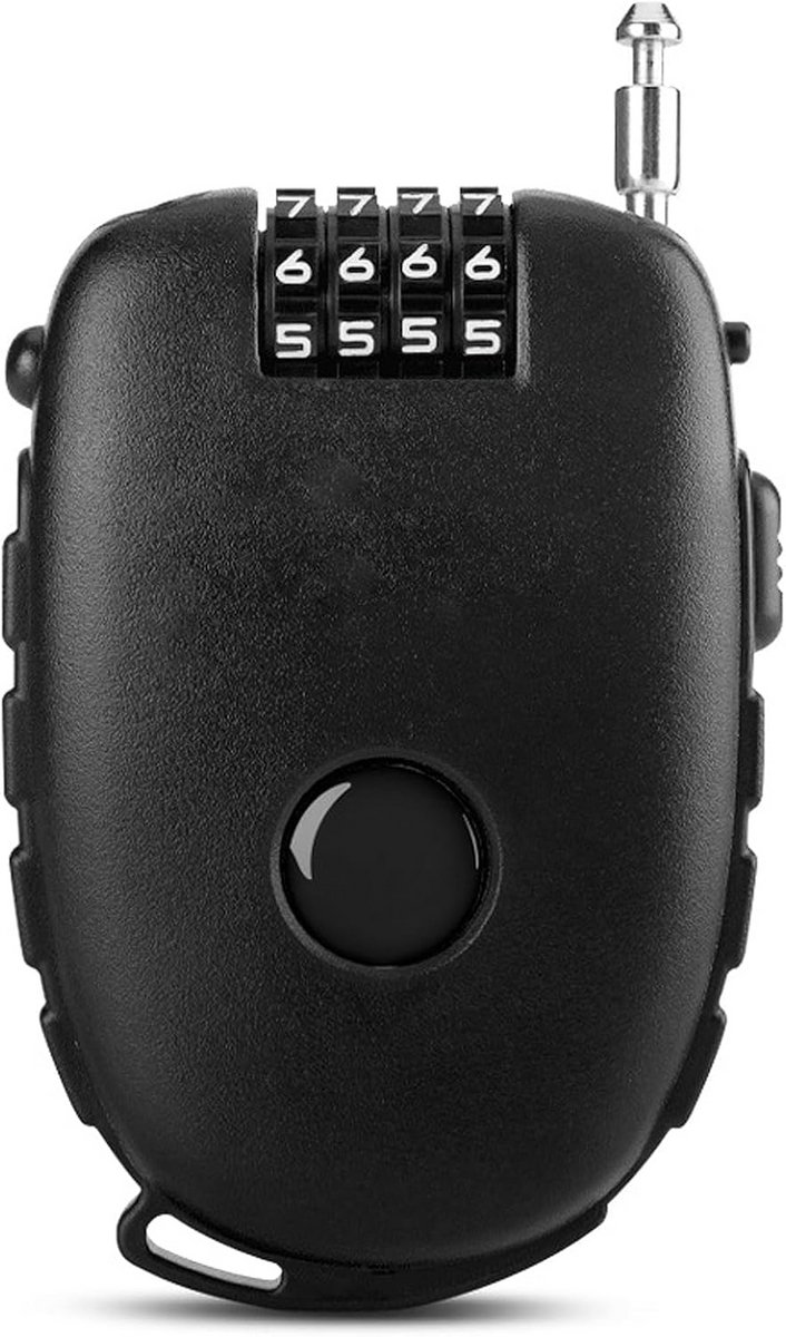 Kabelslot 4-cijferig Stalen Kabel 70 cm - Intrekbaar Cijferslot voor Fiets, Scooter, en Bagage