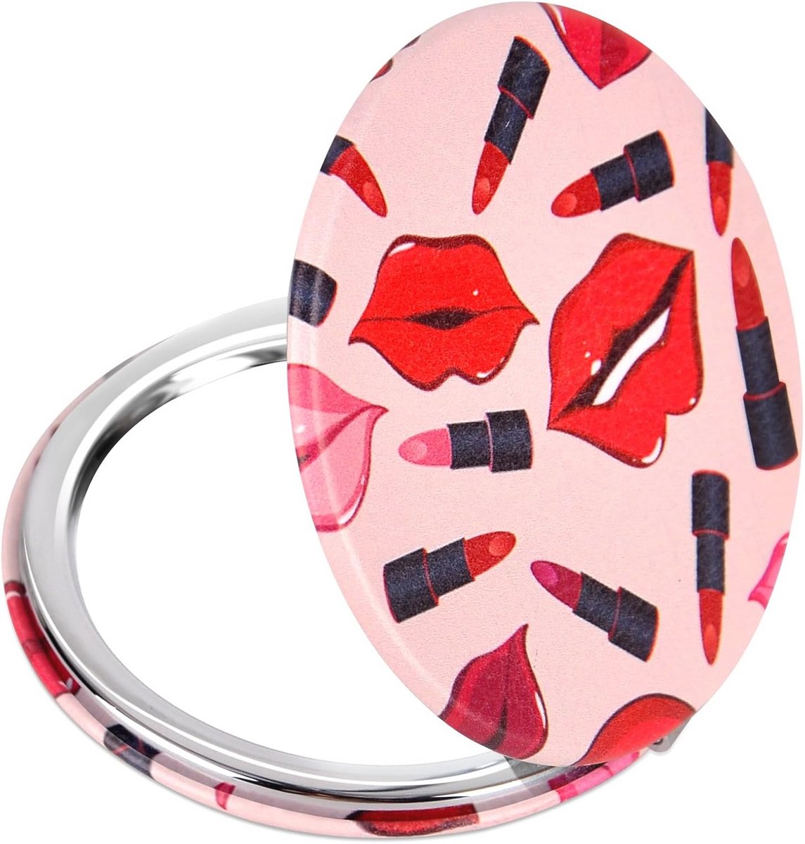 Compacte Make-upspiegel voor Vrouwen en Meisjes - Stijlvolle en Draagbare Reisaccessoire