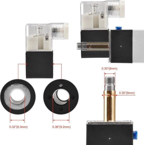 Elektrische pneumatische magneetventielspoel DC24V voor 4V210 3V210-serie — afbeelding 2