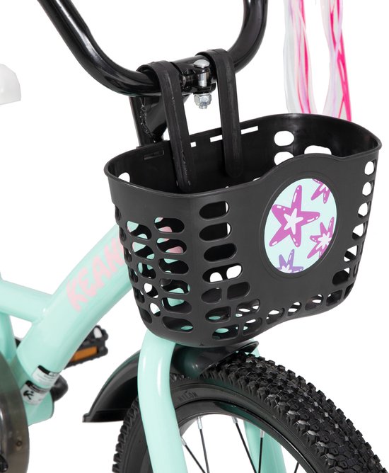 Joystar Zinnia Kinderfiets - 16 Inch - Met Mandje & Slingers - Zijwieltjes - Bel - Terugtraprem - Groente van JOYSTAR — afbeelding 5