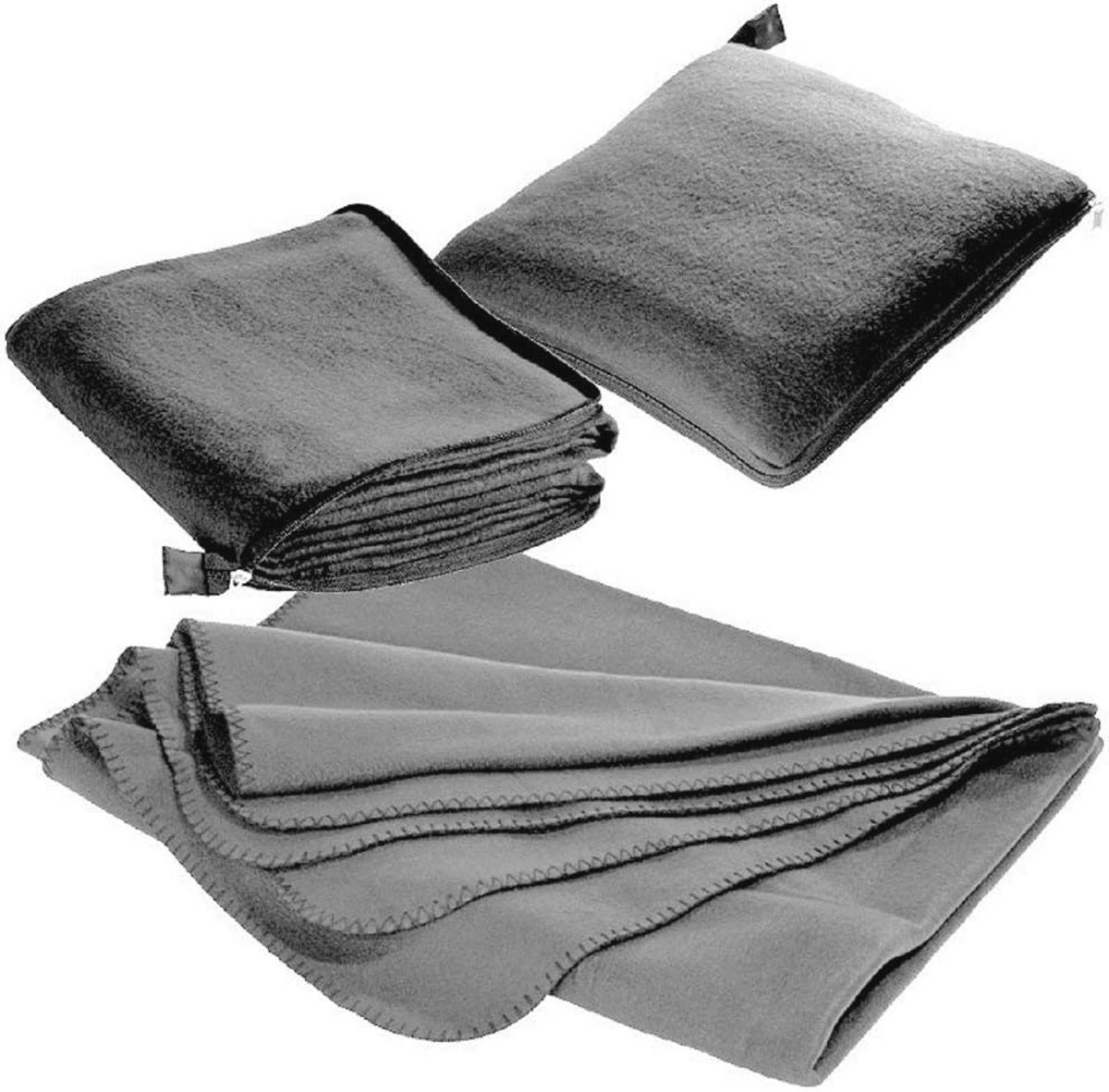 XL Fleecedeken en Kussen Set - 180 x 120 cm voor Warmte en Comfort