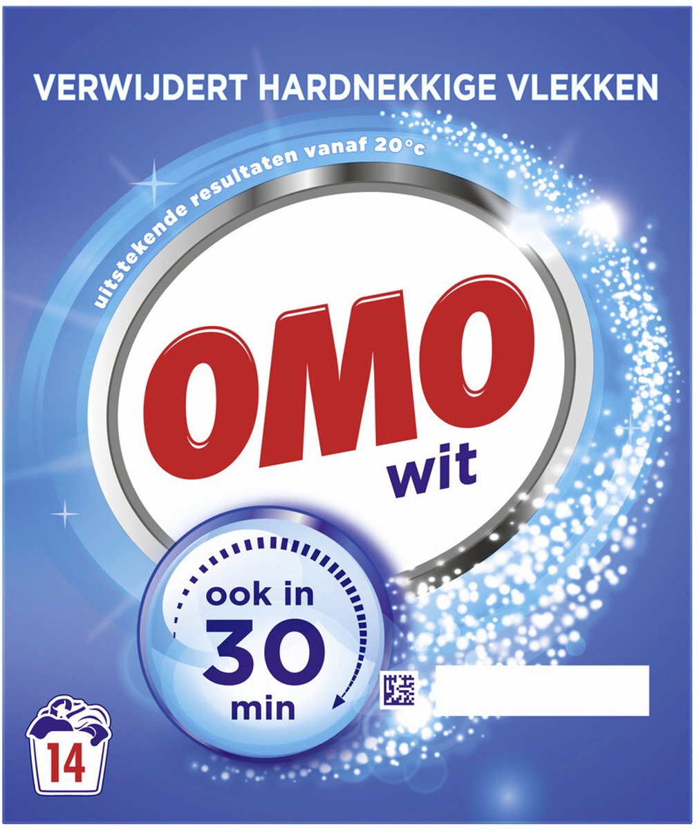 OMO Waspoeder Wit - Schoon en Fris, Grondige Reiniging in Huishoudelijke Wasmiddelen Poeder | 800 gram verpakking