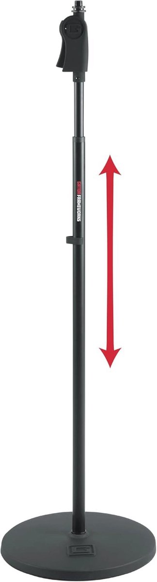 Microfoonstandaard met Gewogen Basis en Luxe Soft Grip Verstelbaar van 91 tot 165 cm