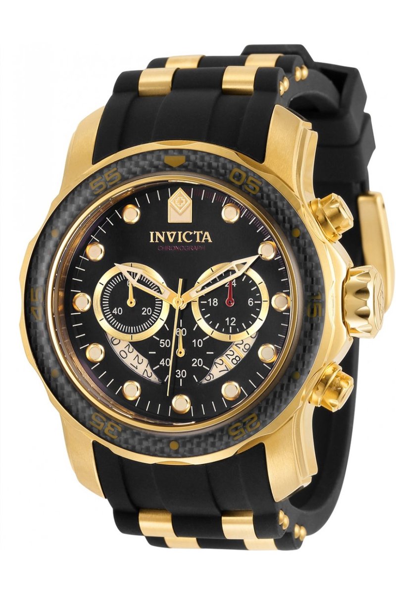 Invicta Pro Diver 35415 Heren Horloge - Waterdicht - Analoog - Quartz Uurwerk - Roestvrij Staal met zwarte Wijzerplaat - 48mm