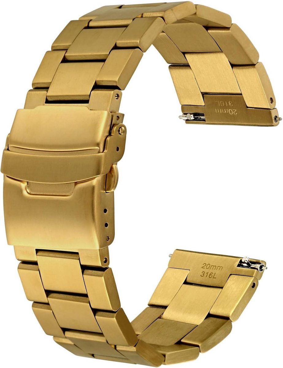 Metalen horlogeband Roestvrij Staal 316L Matte Geborsteld Vervangend Band voor Heren Dames