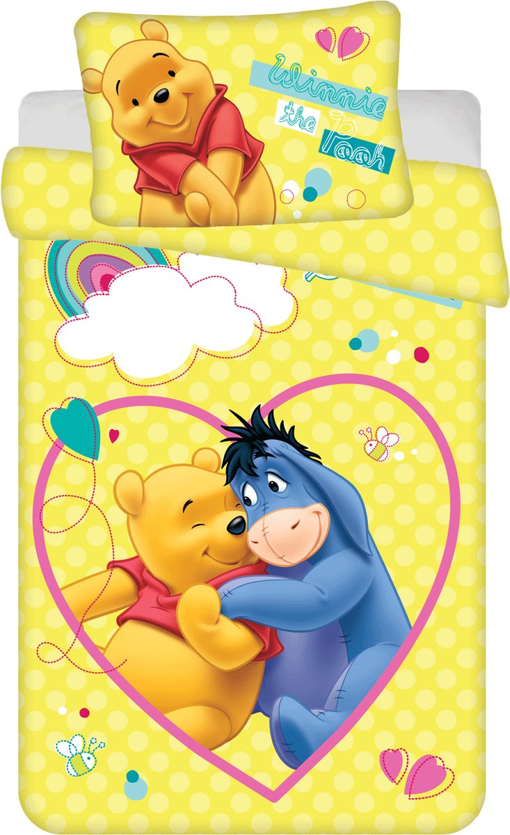 Winnie The Pooh smile dekbedovertrek 100 x135 cm - Katoen