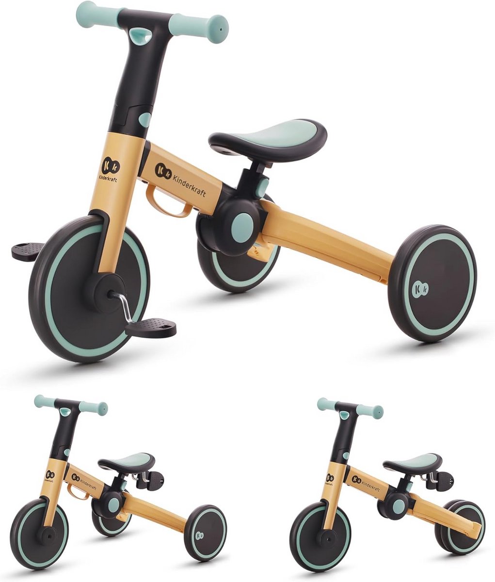 3-in-1 Tricycle voor Kinderen - Lichtgewicht en Duurzaam Met Verstelbare Zadel