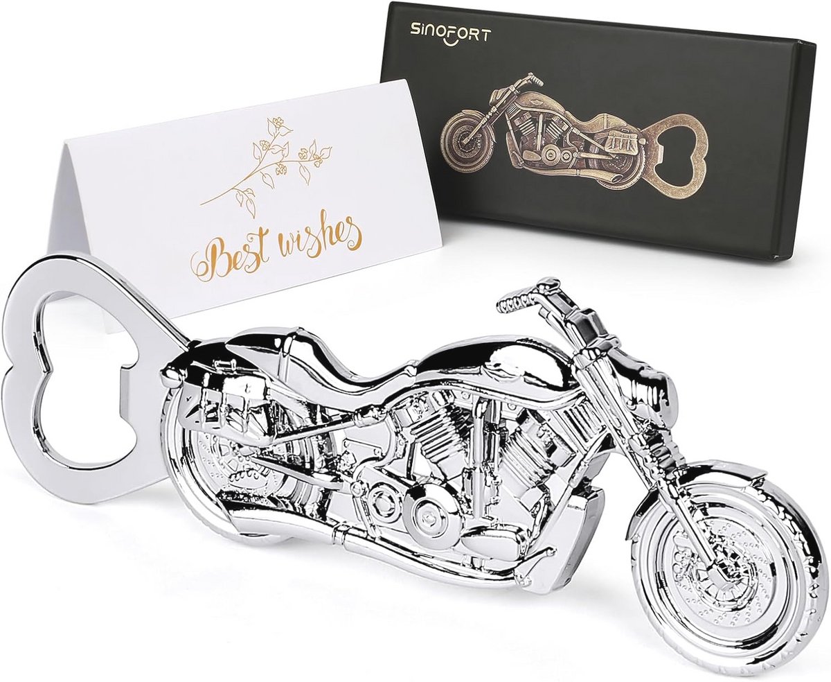 Vintage Motorfiets Flesopener - Uniek Geschenk voor Motorliefhebbers