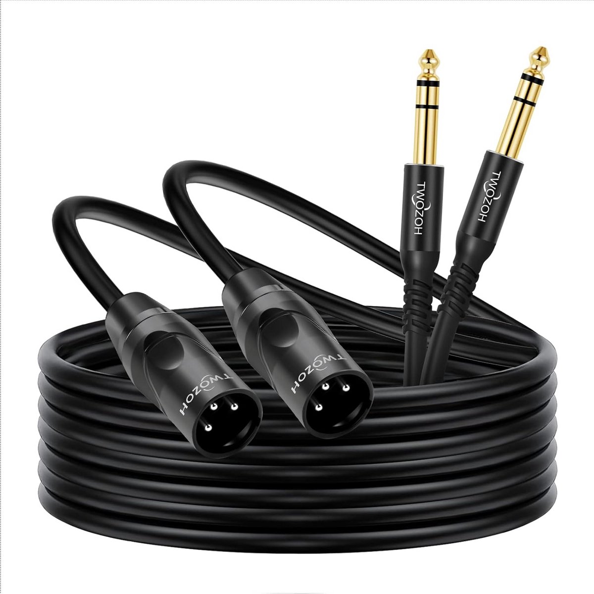 XLR naar 6.35mm Jack TRS Kabel Set (2 Stuks) - Gebalanceerde Audio Verbindingskabel