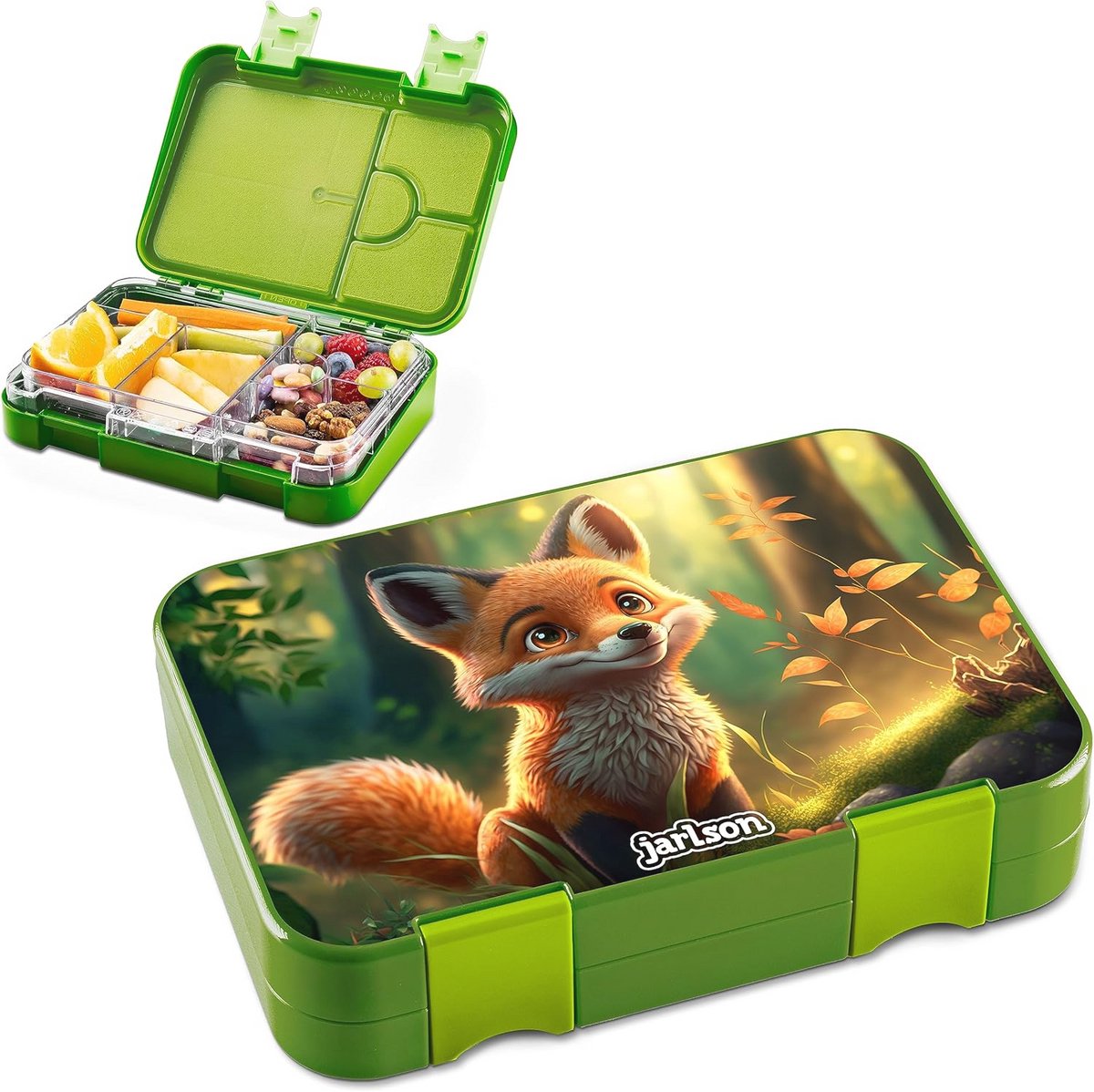 Broodtrommel voor Kinderen met 6 Vakken - Lekvrije Lunchbox en Snackbox voor Kleuters