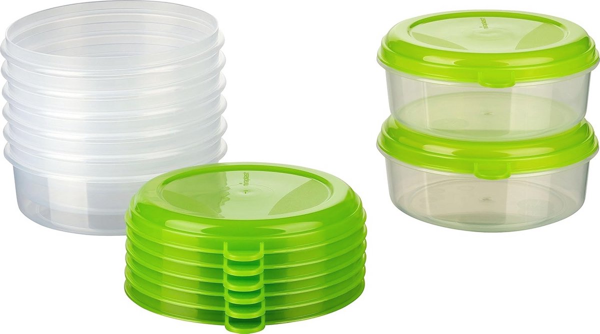 Diepvriesdozen 0,5 l - 8 stuks - Kwaliteits voedseldozen in groen