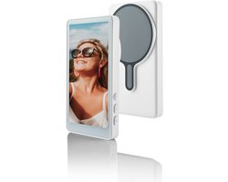 MOJOGEAR VS2 Selfie Vlog Monitor voor iPhone en Android - Draadloos en magnetisch - Inclusief afstandsbediening en magnetische ring - Compact en draagbaar - Wit