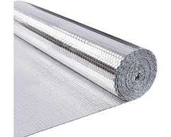 Dubbelzijdige Aluminiumfolie Isolatie voor Warmte- en Kouwerende Toepassingen - 1,22 x 10 m