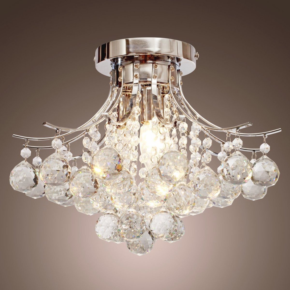 Moderne Kristallen Kroonluchter - Heldere Plafondlamp voor Woonkamer, Slaapkamer en Eetkam