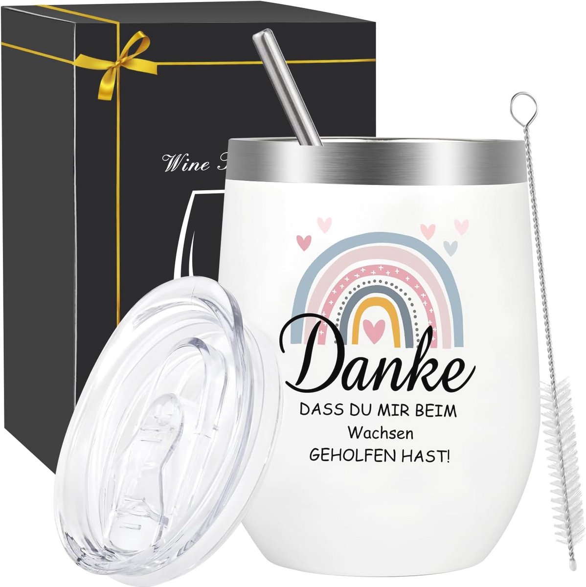 Afscheidsgeschenk voor Opvoeders - Roestvrij Stalen Koffiemok met Deksel