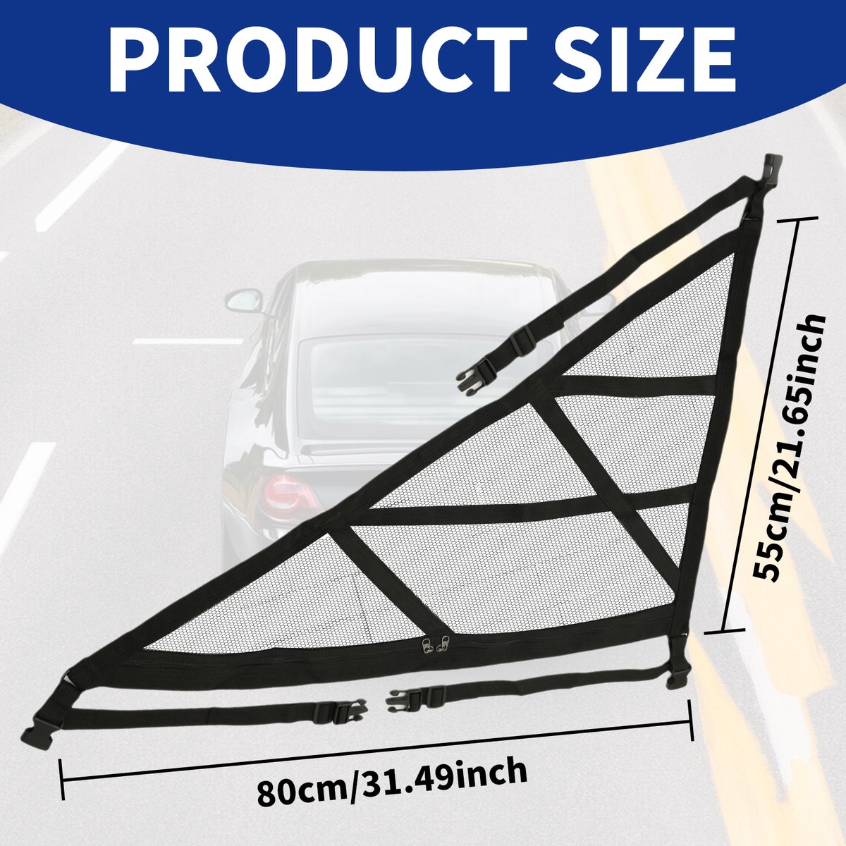 Universeel Auto Bagagenet Plafond Organizer – Daknet Opbergsysteem – Stevig & Ruimtebesparend – 80x55 cm