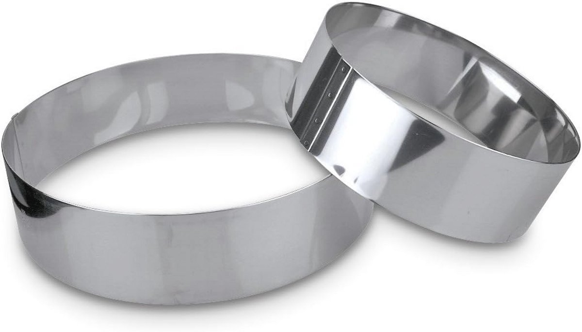Taartring 18 cm - Roestvrij Staal - Bakaccessoire voor Perfecte Torten