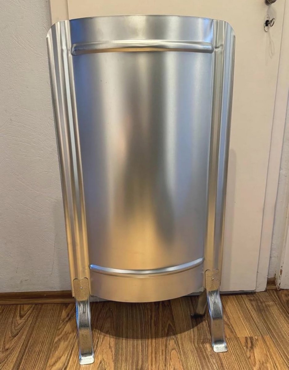 Kachelscherm met voeten - Modern Hitteschild 91 x 46 cm - Zilver