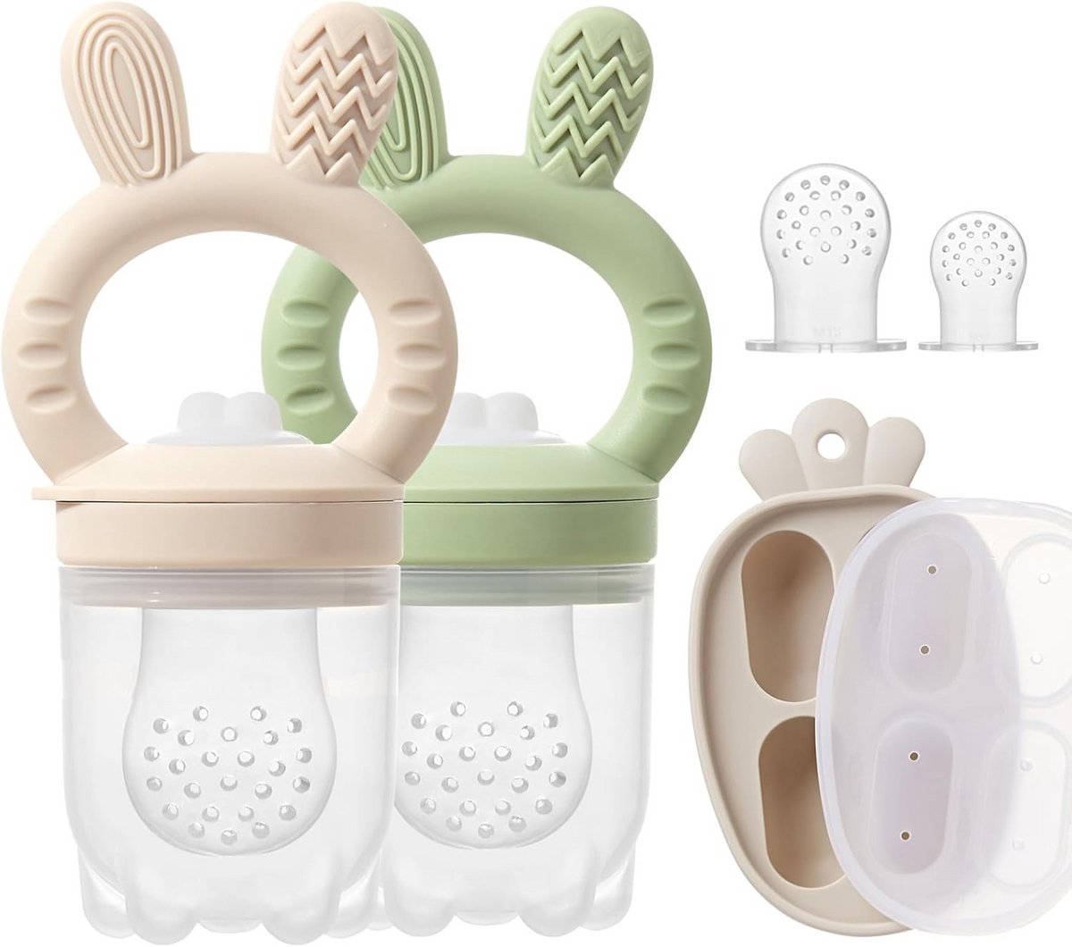 Fruitzuiger voor baby's - Siliconen voederdispenser voor fruit en moedermelk