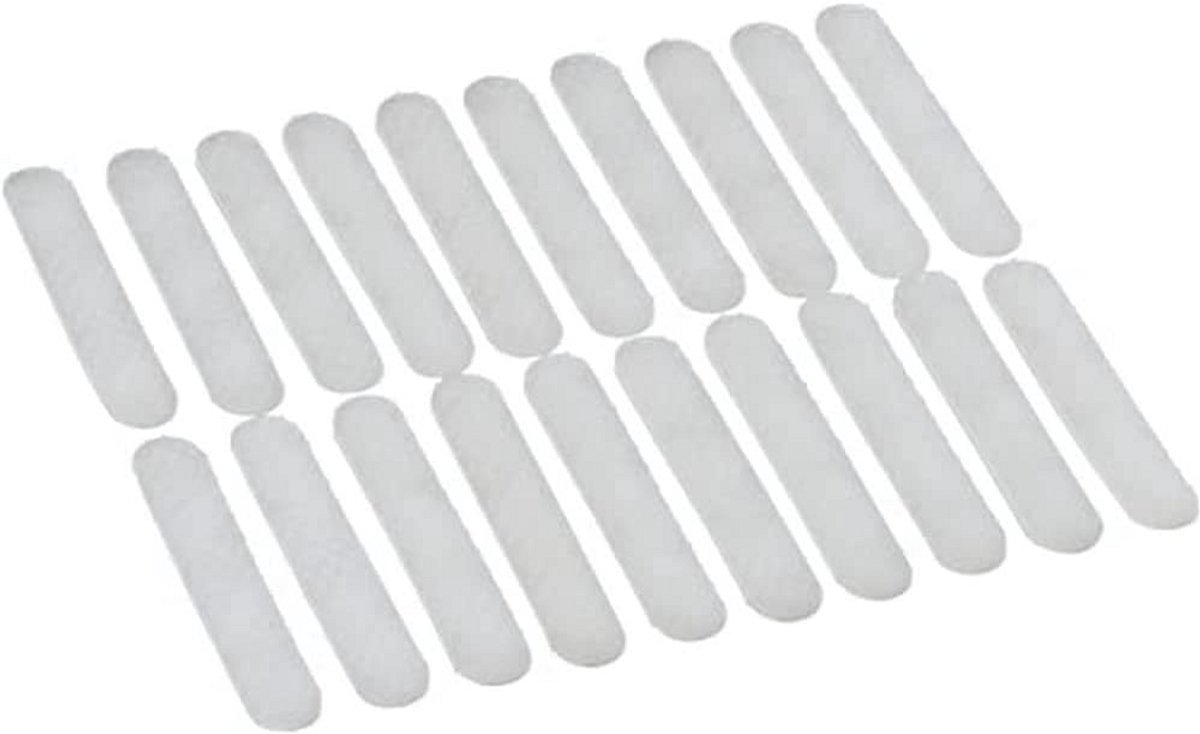 Pack van 20 Transparante Siliconen Strips voor Kleerhangers 0.8 x 5 cm