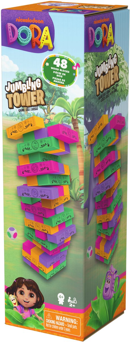 Dora Jumbling Tower Blokkentoren Spel Met 48 Houten Blokjes